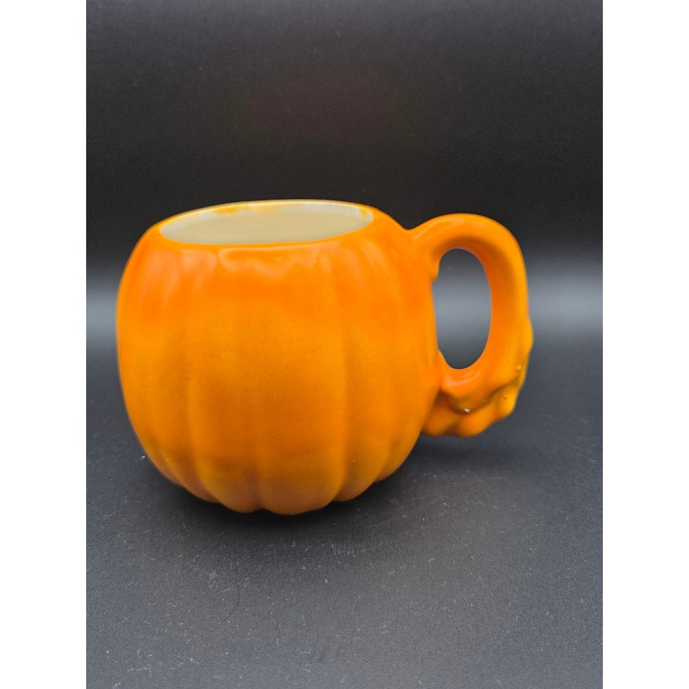 Pumpkin Mug Orange Ceramic Fall Autumn Drinkware Coffee Tea Cup